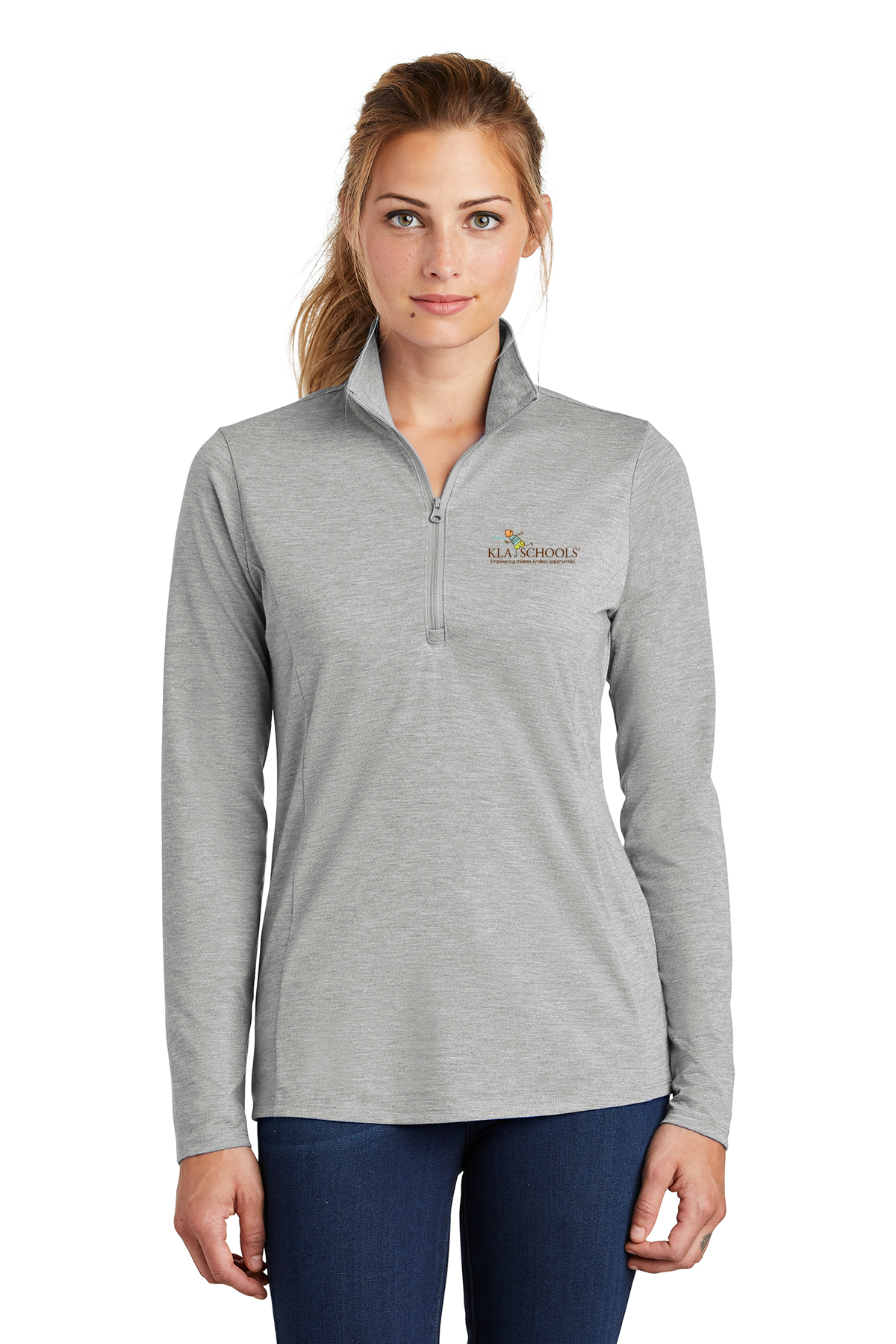 Women's PosiCharge ® Tri-Blend Wicking 1/4-Zip Pullover