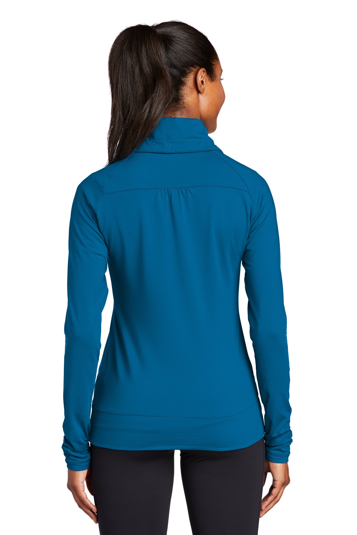 Sport-Tek Ladies Peacock Blue Sport-Wick® Stretch Full-Zip Jacket