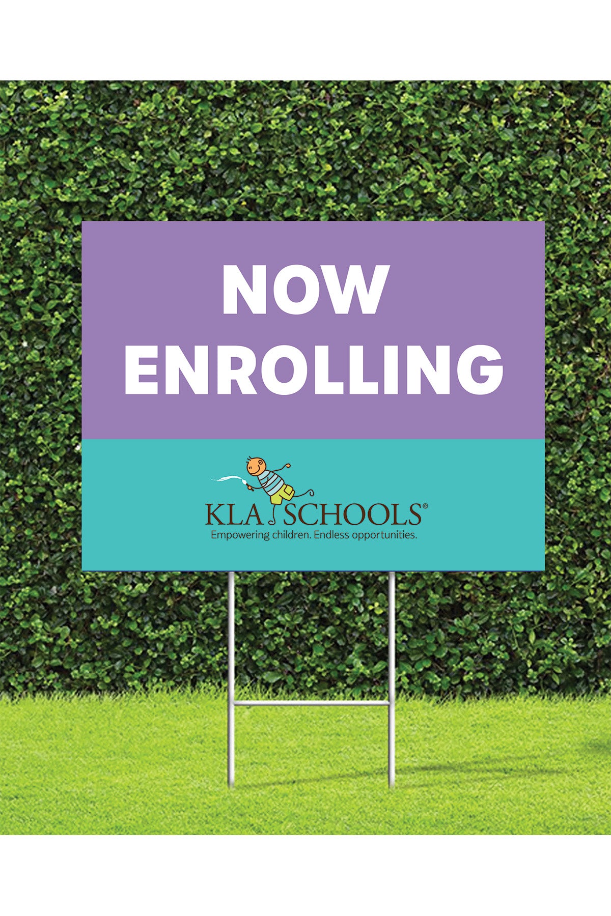 KLA Now Enrolling Yard Sign 24"x18"