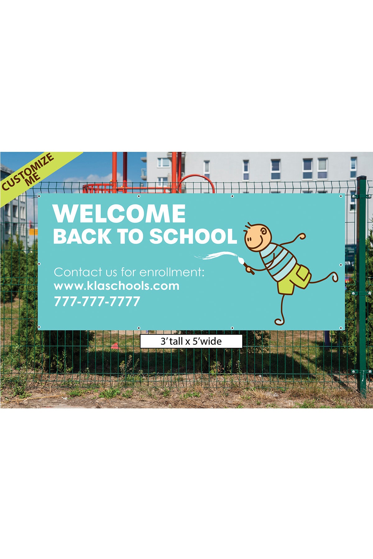 KLA Schools Back To School Enrollment Outdoor Banner - 3' x 5' *CUSTOM*