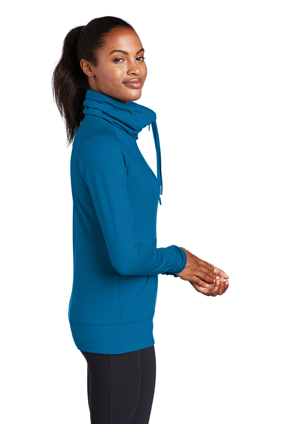 Sport-Tek Ladies Peacock Blue Sport-Wick® Stretch Full-Zip Jacket